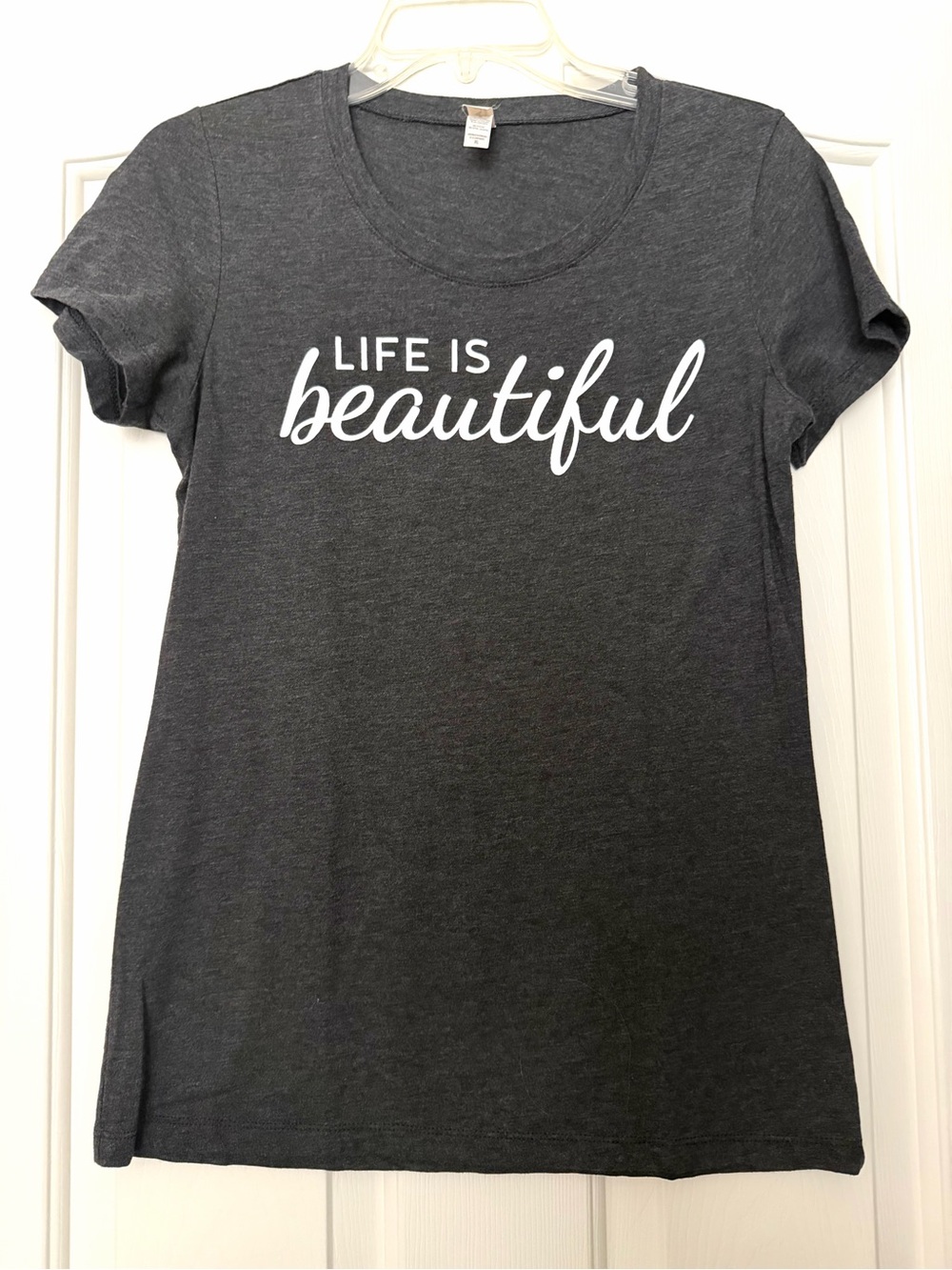 Life Is Beautiful Graphic Tee - Dark Gray